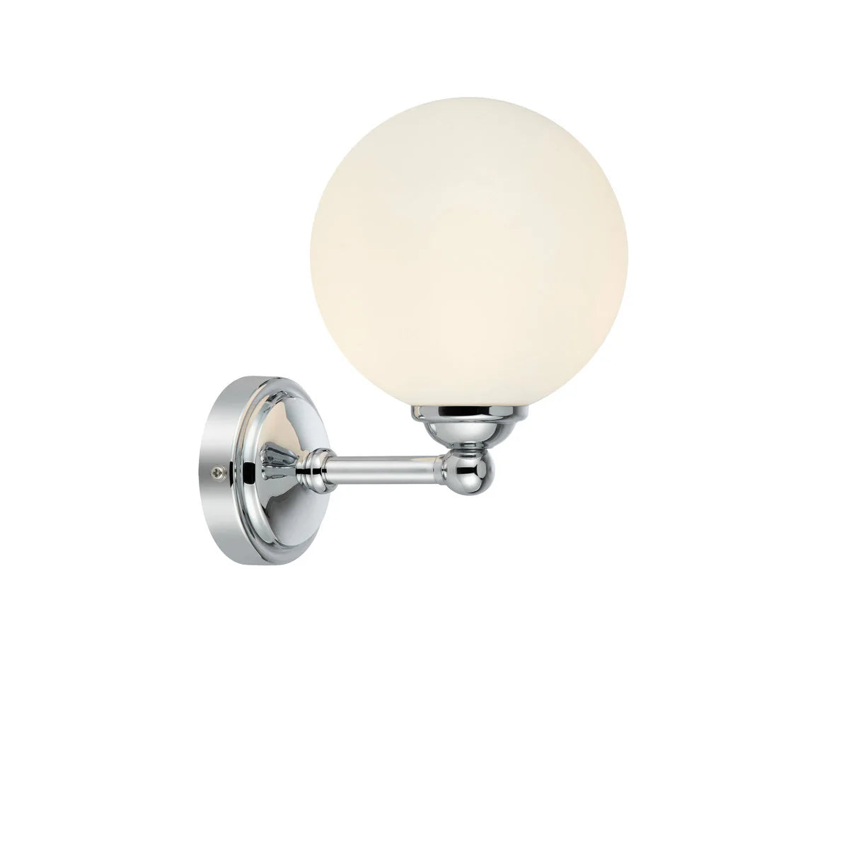 Bathroom Light Chrome Wall Sconce with Frosted Glass Globe G9 Fixture, Modern Vanity Lighting
