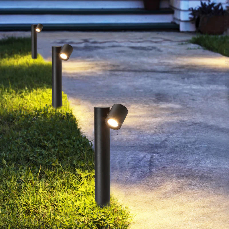 LED Outdoor Light with Adjustable Head, Black