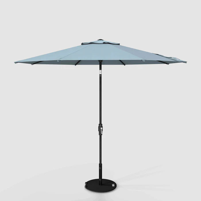 Outdoor Patio Umbrella Aluminum Blue with Crank & Tilt System, Commercial Market Umbrella