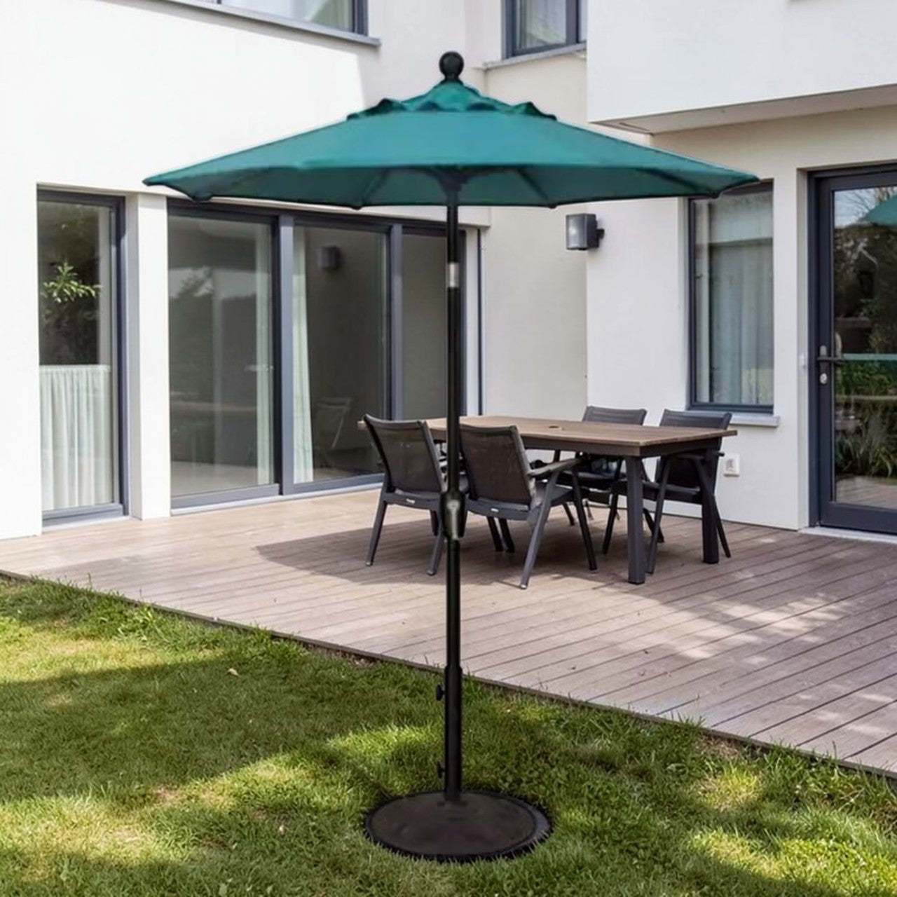 6ft Outdoor Patio Umbrella with Tilt Function, Compact Market Umbrella