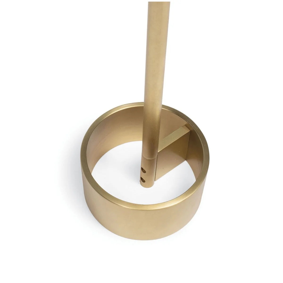 Brass Floor Lamp, Steel Frame with White Fabric Shade, Modern Rectangular Standing Lamp