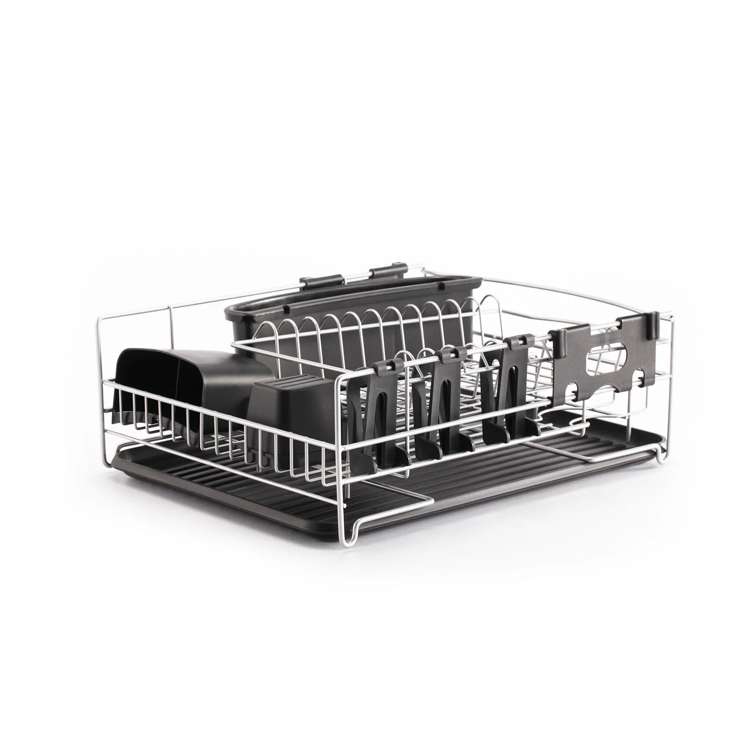 Kitchen Dishrack, 304 Stainless Steel with Side Drainage System, Large Capacity Countertop Organizer