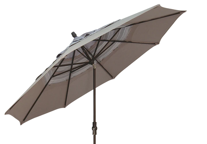 11ft Outdoor Patio Umbrella with Auto Tilt Crank, Market Umbrella