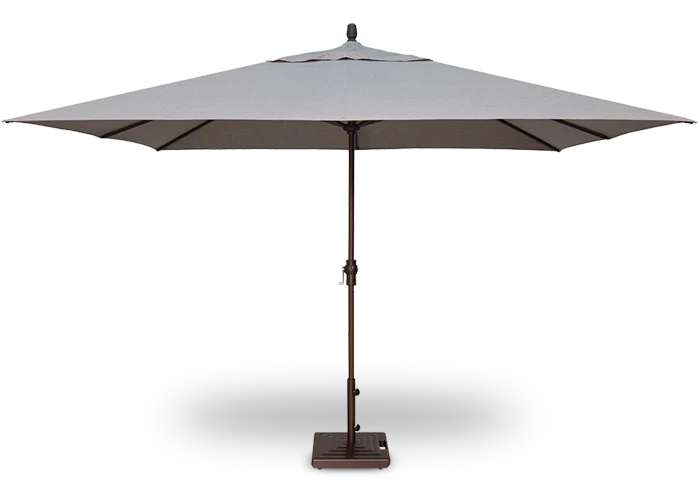 Outdoor Patio Umbrella Rectangular Aluminum Black 11ft x 8ft with Crank Lift, Market Umbrella