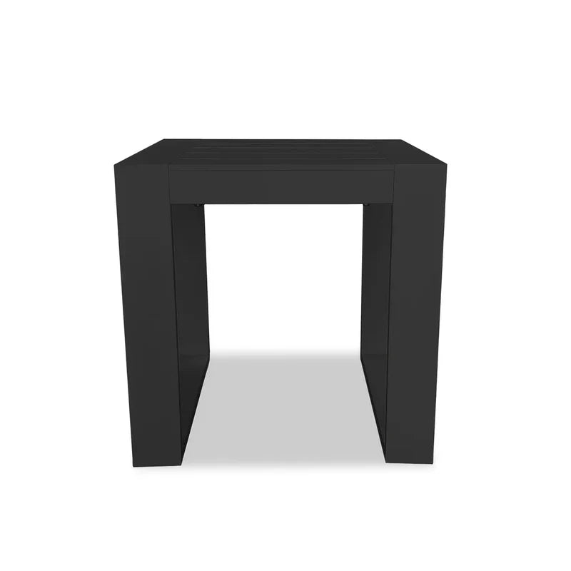 Black Frame Sofa Set with Gray Cushions 5 Piece with Coffee Table, Modern Patio Outdoor Sofa