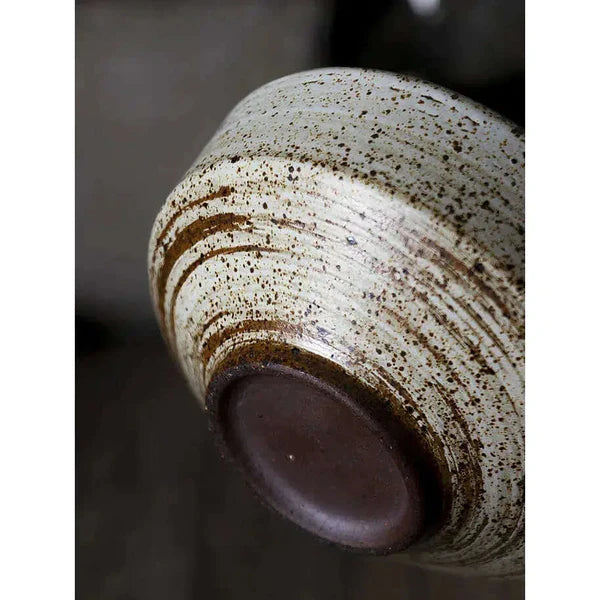Dinnerware Set Beige Stoneware 32-Piece Service for 4, Artisan Kitchen Tableware Collection