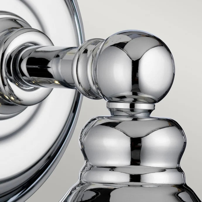 Bathroom Light Polished Chrome Wall Sconce with Cut Glass Shade G9 LED, Modern Vanity Fixture